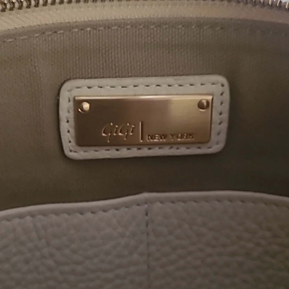 GiGi New York Oversized Leather Clutch Snakeskin Design - Picture 6 of 7